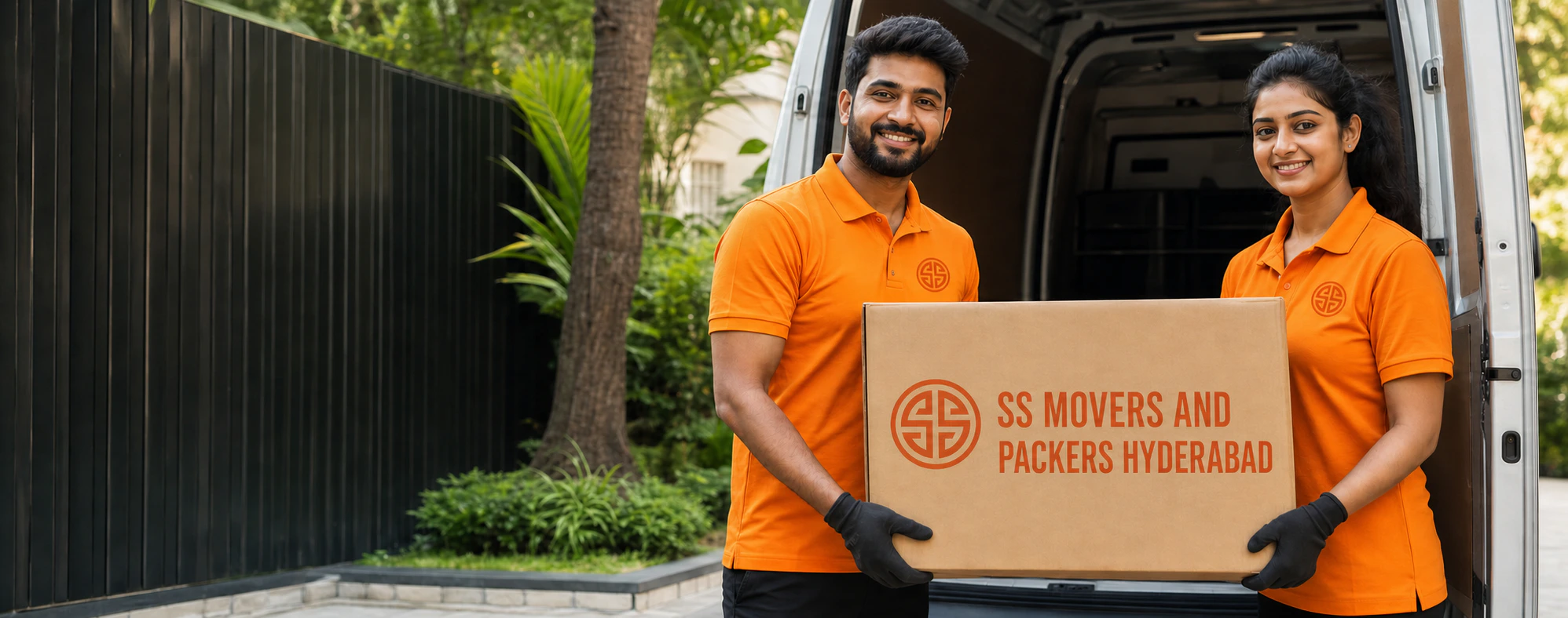 SS Movers team beside a moving truck